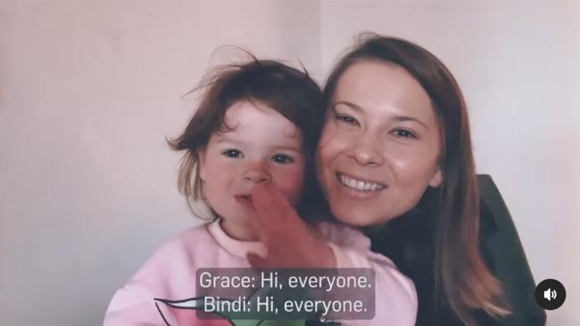 Grace joined the video and Bindi's mood was transformed. Photo: Instagram