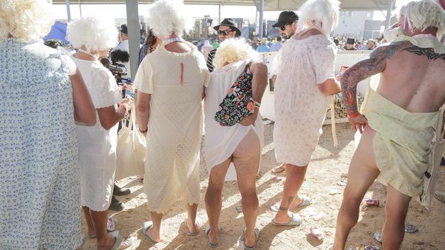 A few men opted for frocks over jocks. Picture: Lulu Freedman.