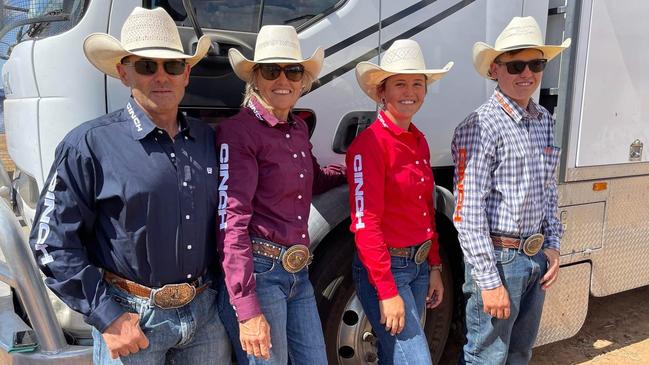 The Caban family - Dale, Leanne, Maddison and Clay - are all keen rodeo competitors.