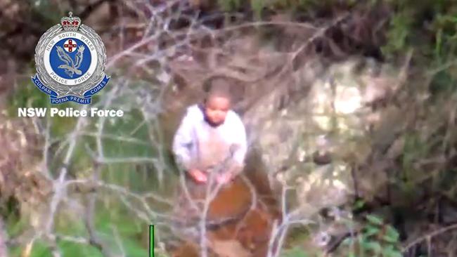 Polair vision of missing boy, Anthony 'AJ' Elfalak, who was found safe and well after going missing from his family’s Putty property.