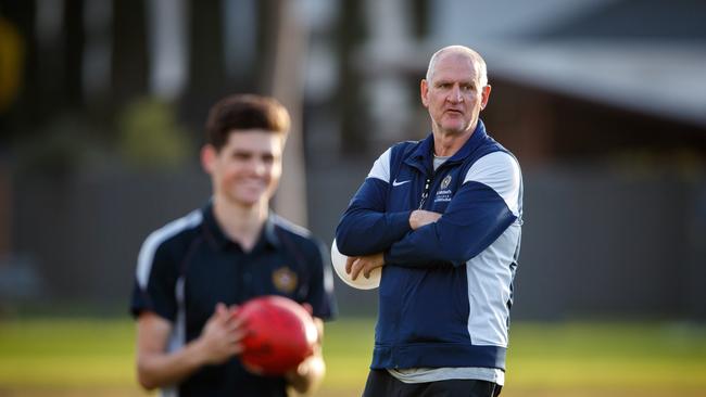 Mark Mickan says returning to coaching has helped his Parkinson’s. Picture: Matt Turner