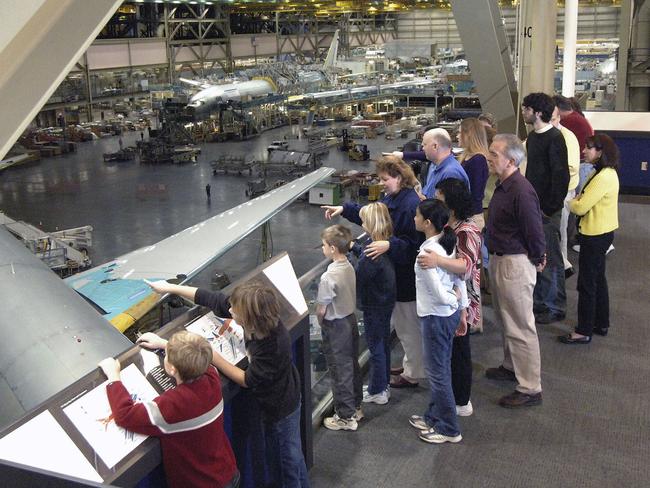Boeing volunteers at the factory in Washington.