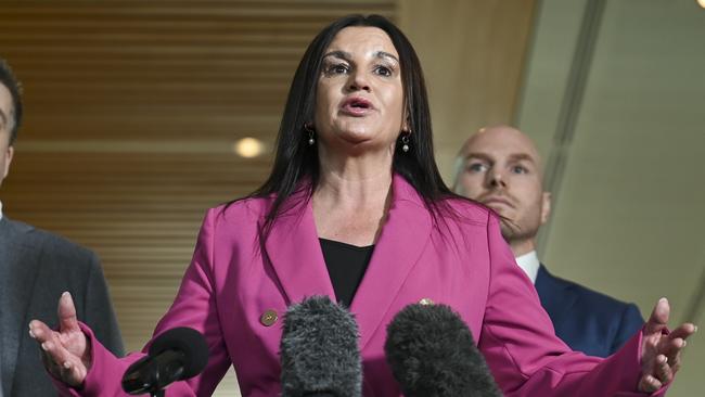 Senator Jacqui Lambie accused the Tasmanian Liberal Party of employing “dirty tricks” in the lead up to the state election. Picture: NCA NewsWire / Martin Ollman