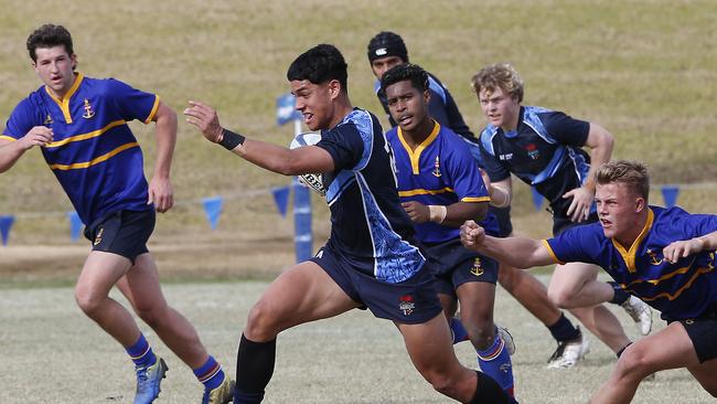 CCC's Savelio Tamale charges through the line at recent trials. Pic: John Appleyard