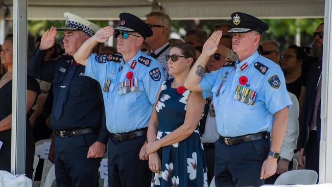 Territorians paused to reflect on Remembrance Day in Darwin, 2024. Picture: Pema Tamang Pakhrin