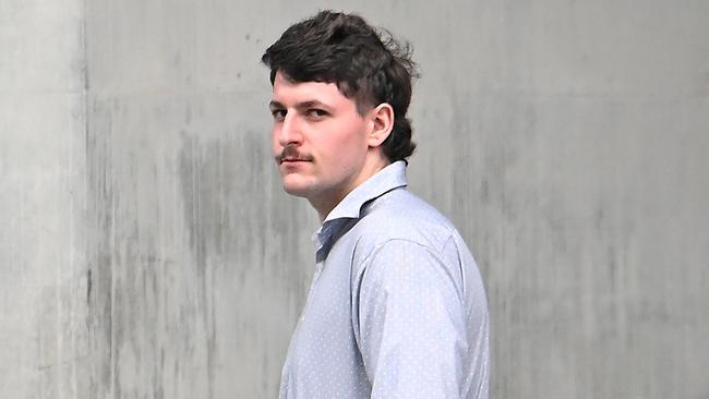 Raymond Liam Lancaster leaving the Brisbane Supreme Court after sentencing. Picture: John Gass