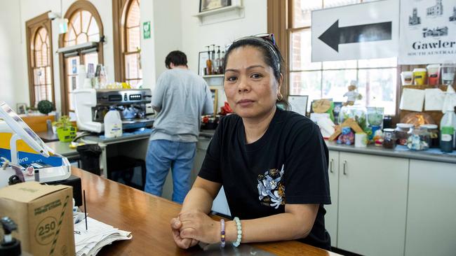 Gawler Heritage Cafe owner Marie-Anne San Gabriel was “overwhelmed” by the support she received after multiple break-ins. Picture Mark Brake