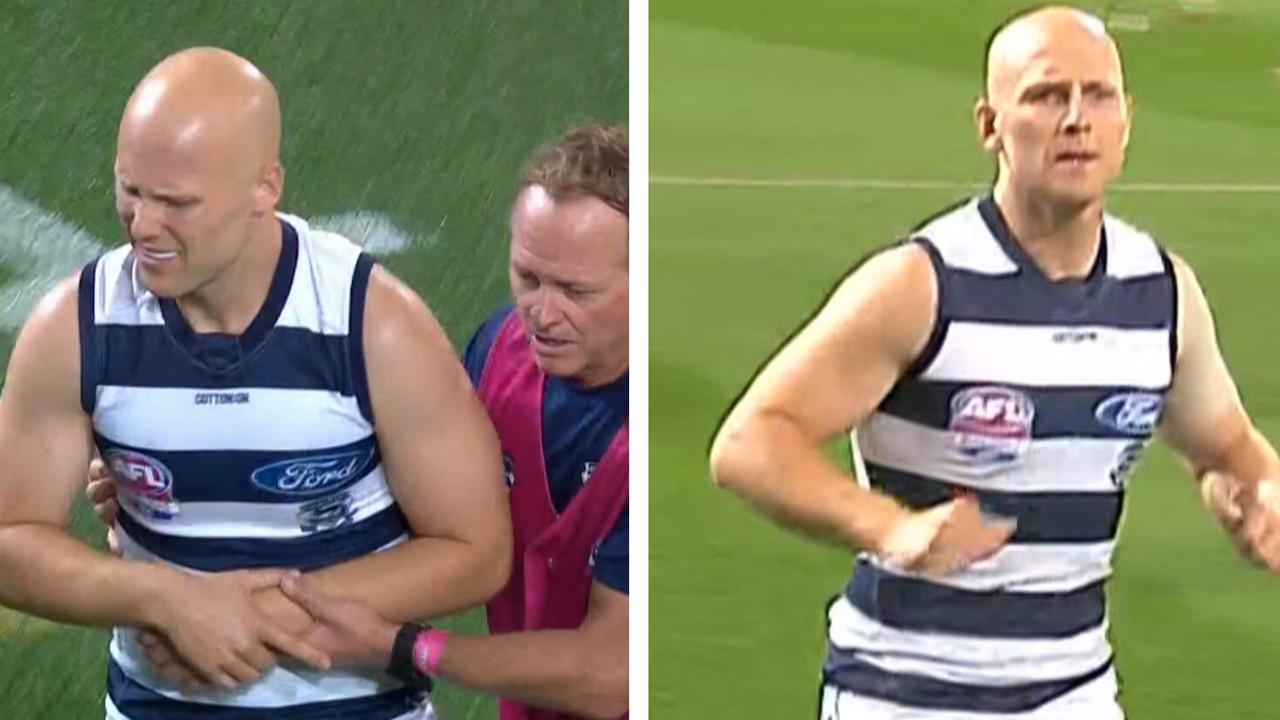 After an early injury scare, Gary Ablett returned to the field.