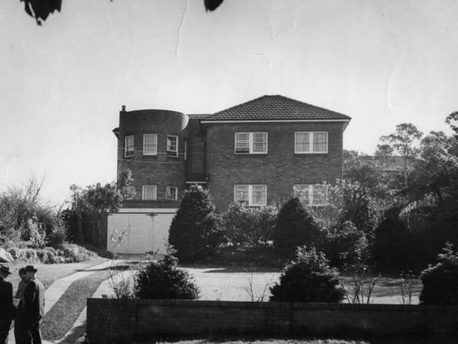 Police outside the Thorne house.