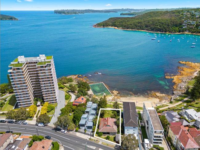 The location of the house on Lauderdale Ave, Fairlight, on a block that was part of the historic harbourside Fairlight Estate subdivision dating back to 1900. Picture: Supplied