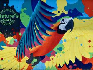 BRIGHT: Nature's Food Market's giant mural in Currimundi has become a tourist attraction in its own right.