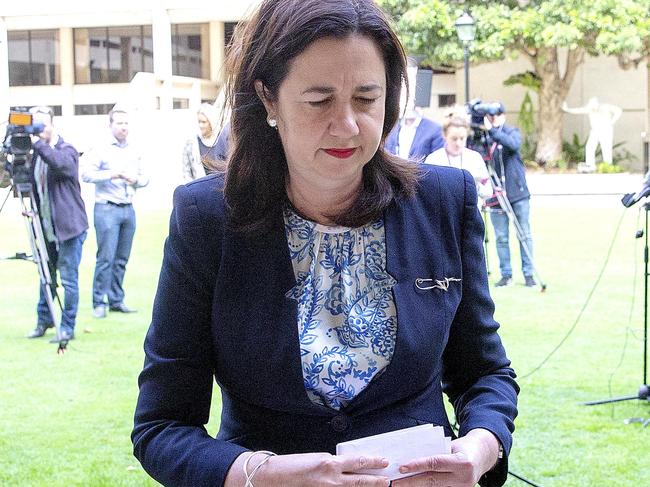 Queensland Premier Annastacia Palaszczuk is under increasing pressure to relax the state’s border closures after the Northern Territory said Sydney would be removed as a hot spot next month. Picture: NCA NewsWire/Sarah Marshall