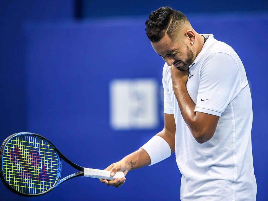 It comes as Kyrgios suffered a shoulder injury.