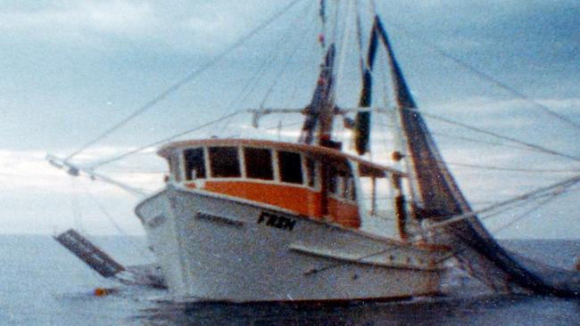 The trawling boat 'Sassenach' that was hit by a freight ship. Picture: Stewart Mclean  