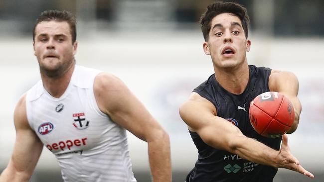 Adam Cerra had 26 disposals in his first game for Carlton. Picture: Getty Images