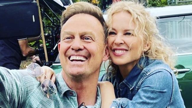 Kylie Minogue and Jason Donovan as Scott and Charlene in what was billed as the Neighbours finale.