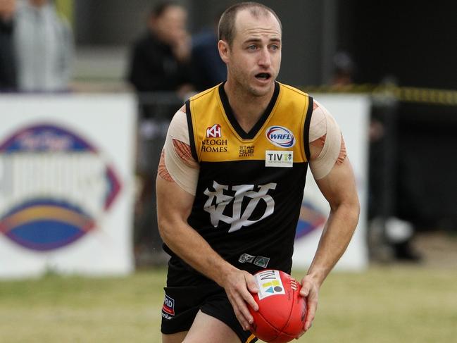 Ben Morton  in action for Werribee Districts in the WRFL. Picture: Local Legends Photography