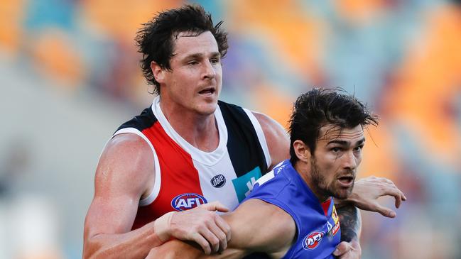 Jake Carlisle faces an uncertain future after back surgery. Picture: Michael Willson/AFL Photos via Getty Images