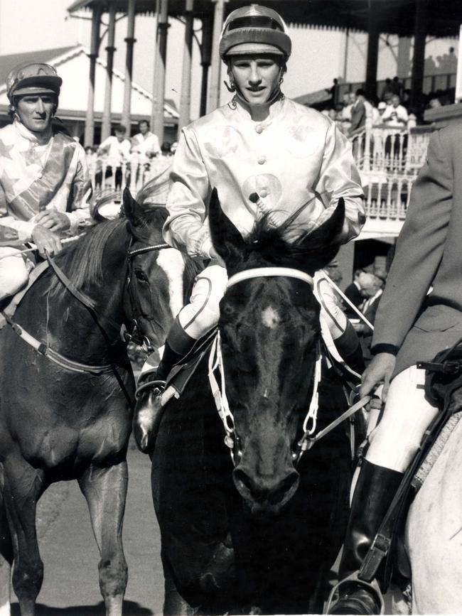 Gus Philpot returns to scale on Fine Cotton, which was actually a poorly-disguised (Bold Personality, at Eagle Farm. Picture: File / Noel Pascoe