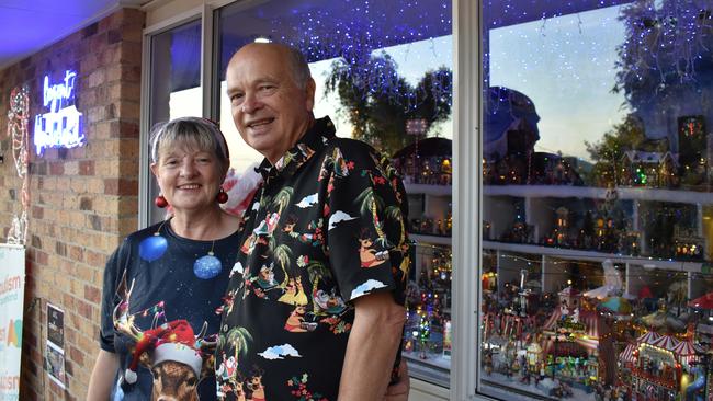 Thousands of people visit Susan and Gordon Begent spend hundreds of hours putting together their Winter Wonderland window display at their house in Forbes Avenue.