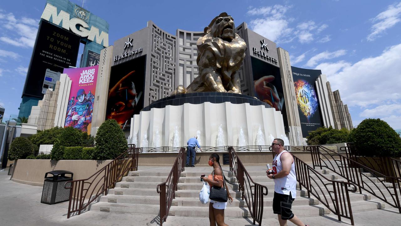 Visitors on the Las Vegas Strip in Nevada earlier this week. Picture: Ethan Miller/Getty Images/AFP