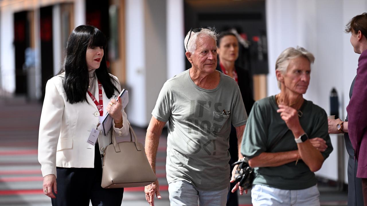 Family members arrive for the inquiry into the deaths of four ADF members in a Taipan crash last year. Picture: Dan Peled / NCA NewsWire