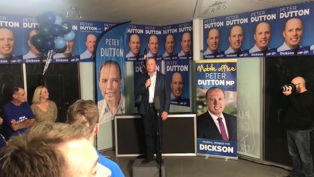 Peter Dutton's victory speech in Dickson