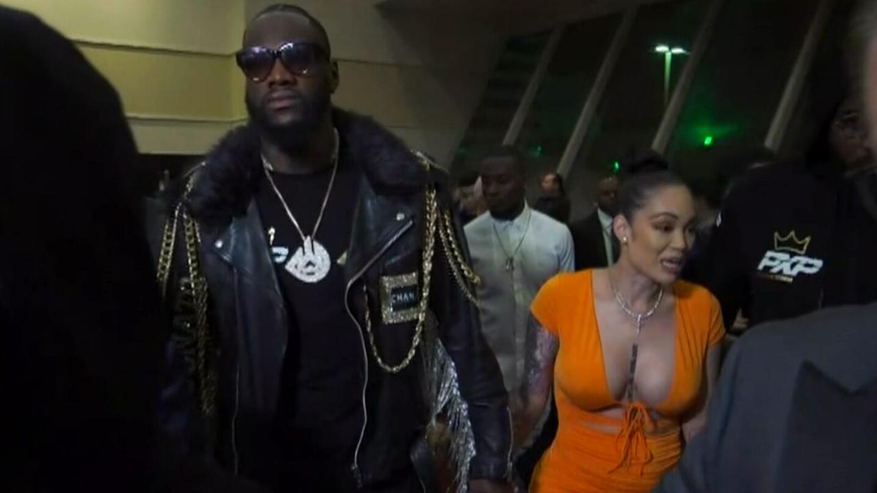 Deontay Wilder arrives to fight Tyson Fury