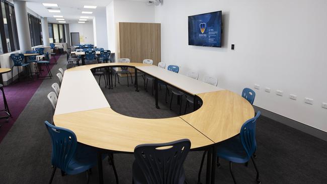 Inside one of the learning areas at the new school. (AAP Image/Attila Csaszar