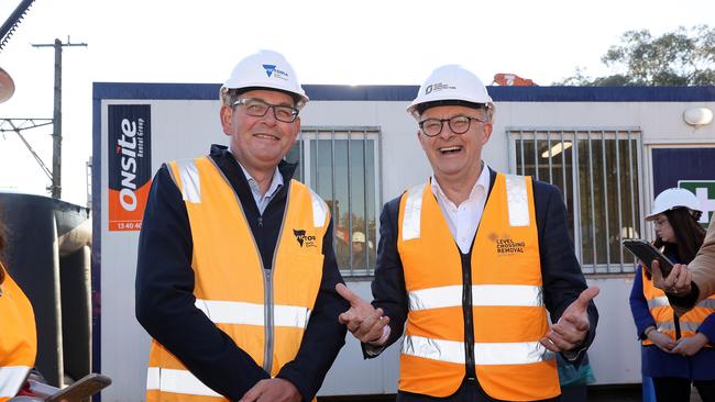 Anthony Albanese and Victorian Premier Daniel Andrews. Picture: Sam Ruttyn