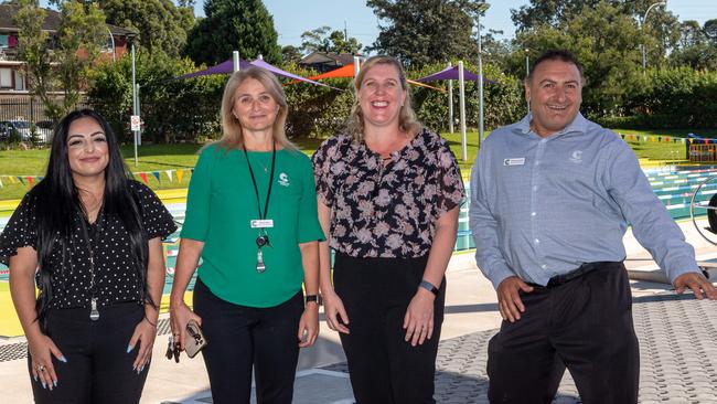 Cumberland Council staff Chloe Babbage, Nicole Byrn, Brooke Martin and Philip Sorbello. Picture: Monique Harmer