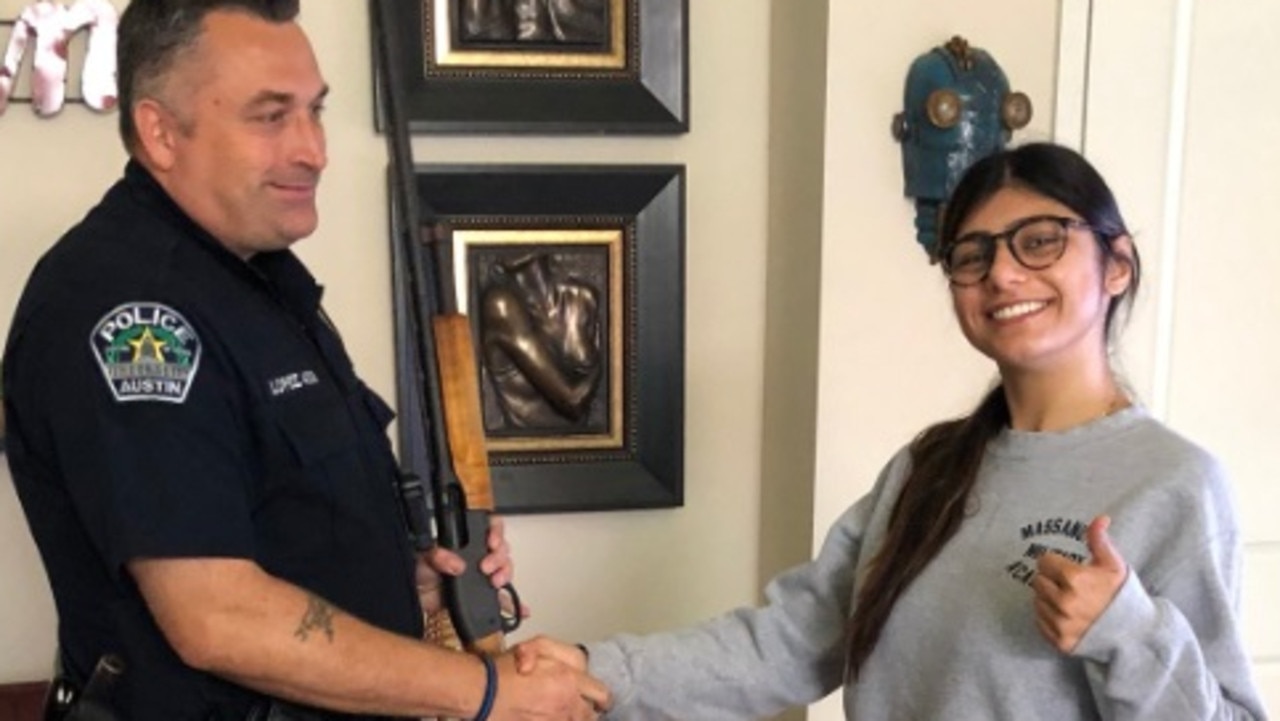 Mia Khalifa Sex School - Texas shooting: Mia Khalifa hands in gun after Santa Fe massacre |  news.com.au â€” Australia's leading news site