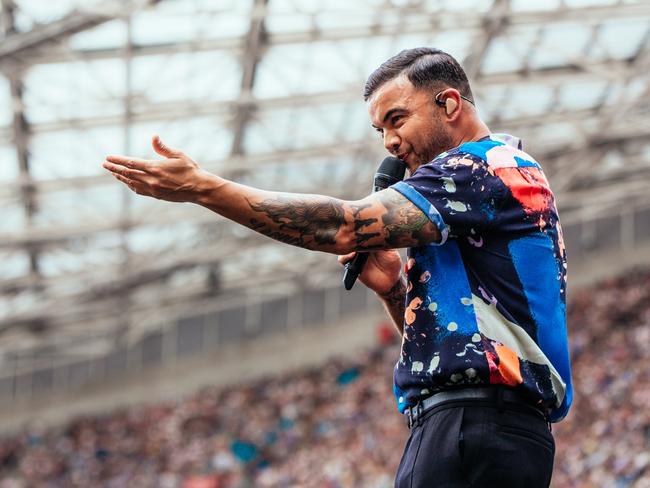 Guy Sebastian at Fire Fight Australia. Picture: Jess Gleeson