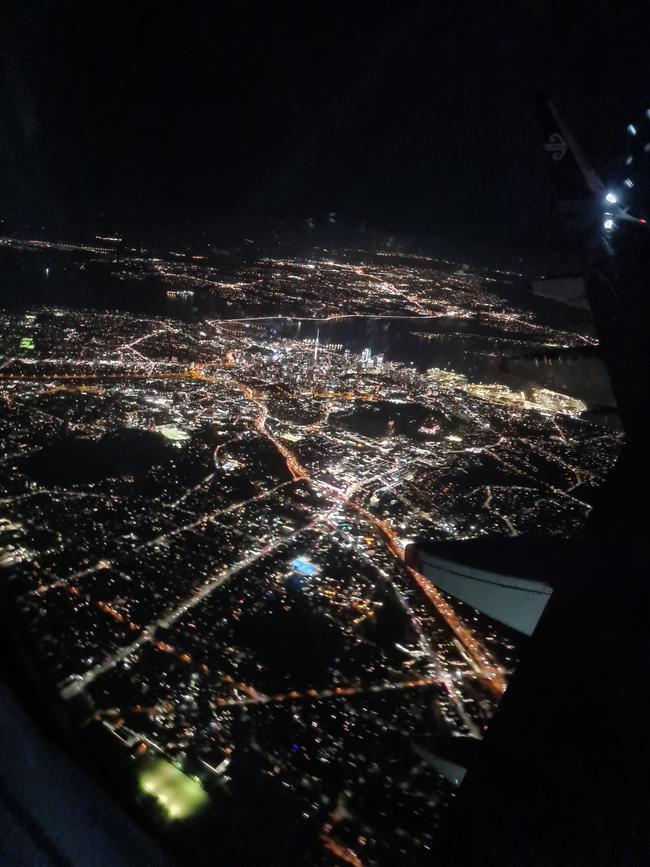 A shot of Auckland from the first Air NZ flight from Adelaide Airport