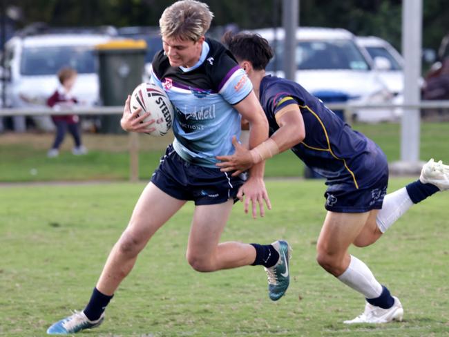 Caloundra SHS against Mabel Park SHS in the 2024 Langer Trophy. Photo: Steve Pohlner.