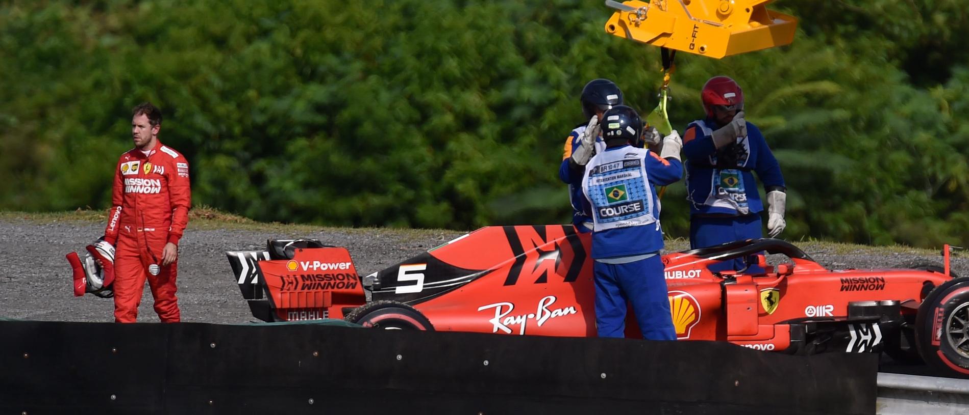 Brazilian F1 Gp Results Leclerc Vettel Video Ferrari Crash