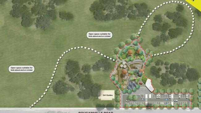 A concept plan for a rejuvenated Glenfield Park.
