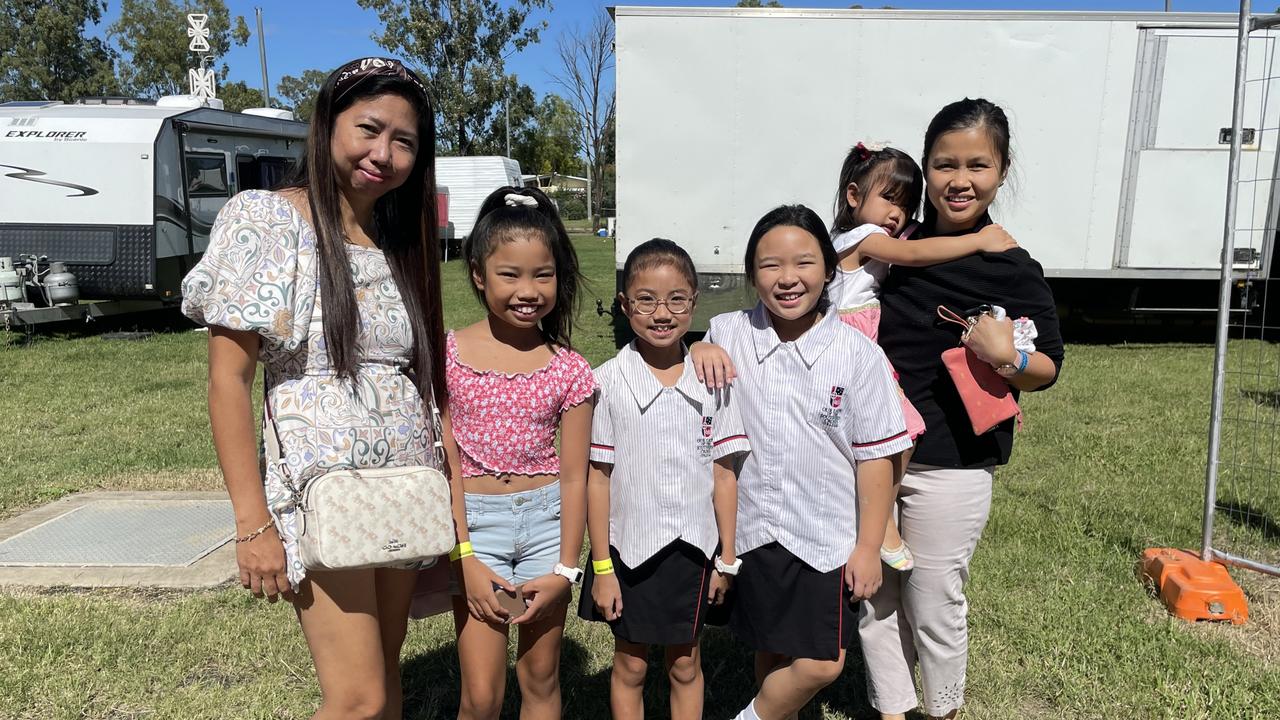 Chelsea, Coleen, Isabelle, Ainsley, Myrene and Abigail at the Dalby Show 2022 Picture: Emily Devon