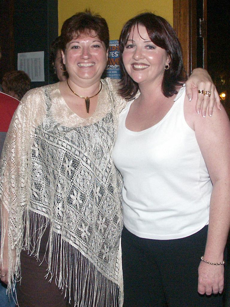 Anna Nunn and Tracy Tully at Platinum Lounge Nightclub, 2005. Picture: Daryl Wright.