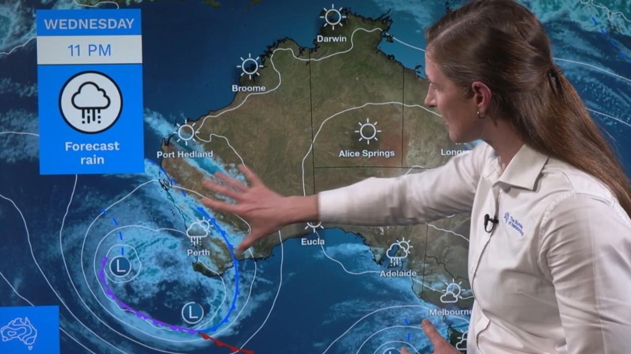 Bureau of Meteorology meteorologist Christie Johnson talks about the new cold front set to hit WA. Picture: BOM