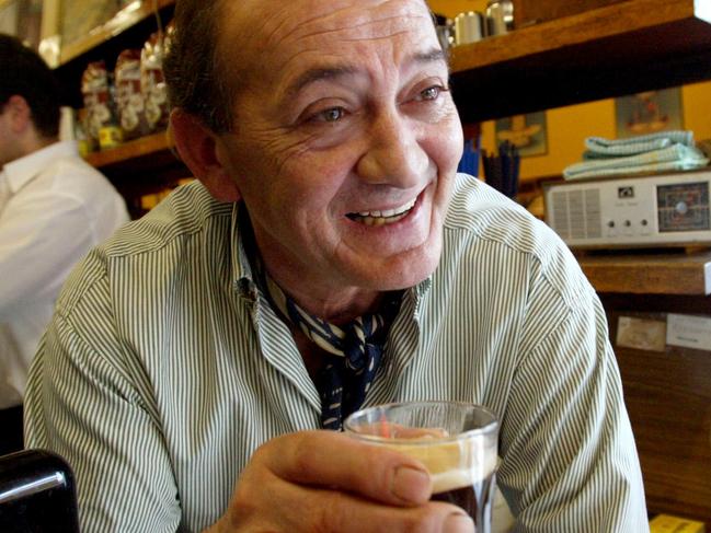 Coffe maker Sisto Malaspina of Pellegrini's espresso bar. Pic kelly Barnes 18/06/03