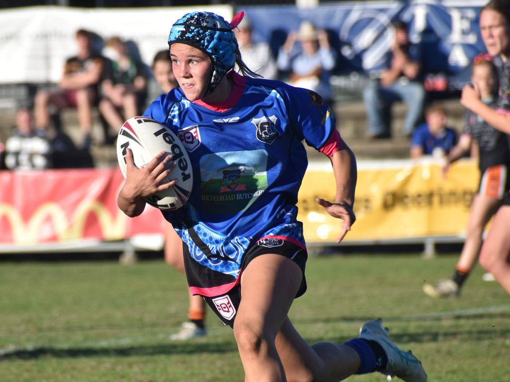 Rocky Junior League grand finals, under-17 girls, Rockhampton Tigers versus Norths, Rugby Park, on June 8, 2024.