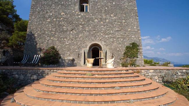 The stone tower that used to be Nureyev’s ballroom. Picture: LuxuryItalianIsland.com