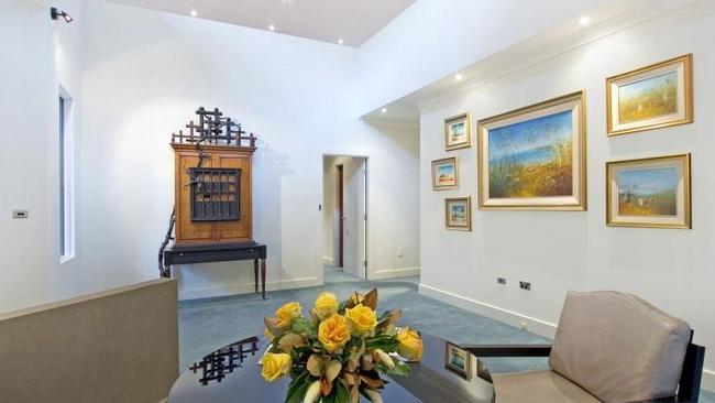 A formal seating area inside the house.