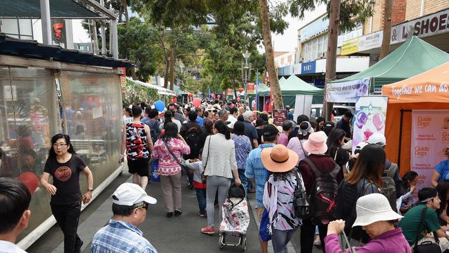 Box Hill’s streets are usually packed for the Chinese New Year Festival. Picture: Lawrence Pinder