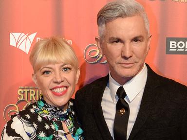 Baz Lurhmann and Catherine Martin on the red carpet ahead of the world premiere of strictly ballroom at the lyric theatre, the star, sydney. Must credit James Morgan.