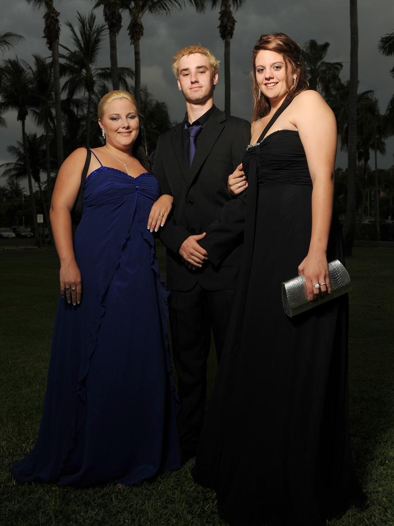 Kirralee Guy, Lee Pheifer and Suanne Van Rensburg at the Palmerston High School 2010 formal at SkyCity Casino.