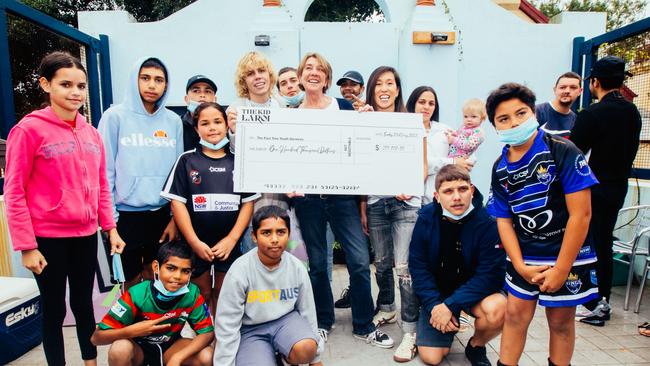 The Kid Laroi at The Fact Tree in Sydney’s Redfern, where he spent time as a kid and recently donated $100,000.