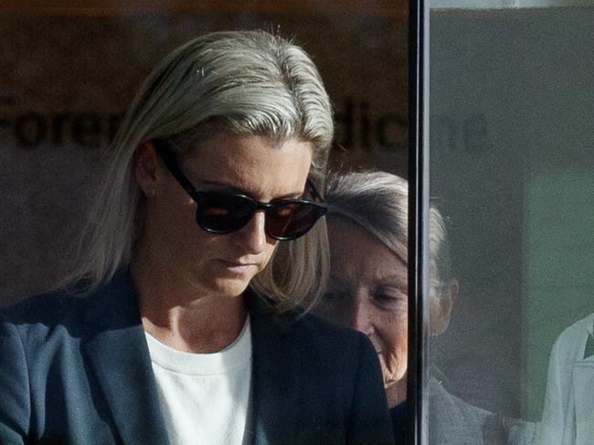 SYDNEY, AUSTRALIA - NewsWire Photos APRIL 28, 2025: Hero police officer Amy Scott leaves the Lidcombe Coroners Court on the first day of the Westfield Bondi Junction inquest. Picture: NewsWire / Nikki Short