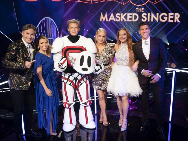 Cody Simpson won the premiere season of The Masked Singer. Picture: Channel 10